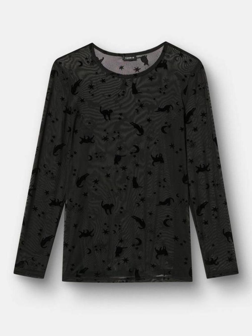 NWT Torrid Mesh Crew Long Sleeve Top